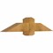 Ekena Millwork Eugene Rough Sawn Timber Gable Bracket, Western Red Cedar, 48"W x 10"H x 6"D x 6"F, 5/12 Pitch GBW048X10X0606EUG00RWR - alternate 2